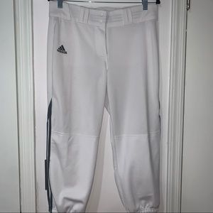 Adidas crop pants white and grey size medium